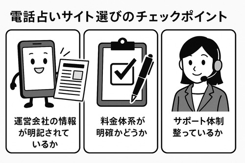 電話占いサイト選びのチェックポイント
