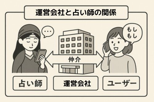 運営会社と占い師の関係
