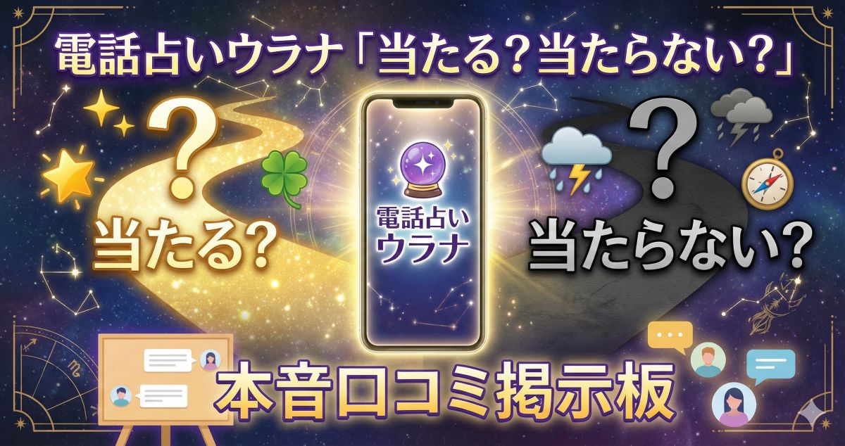 電話占いウラナ「当たる?当たらない?」本音口コミ掲示板